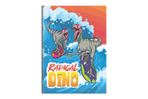 CADERNO RADICAL DINO 80F 200MM X 275MM REF-949272