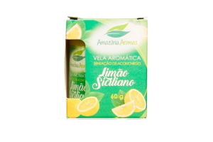 VELA AROMATICA AMAZONIA AROMAS 60G LIMAO SILICIANO REF-934