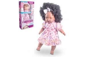 BONECA ANDRESSA FRASES NEGRA REF-459