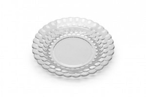 PRATO FUNDO TRANSPARENTE BOLHAS 22CM REF-24197 / SP967