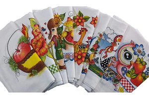 JOGO PANO DE PRATO TEXTIL PACOTE COM 12 UNIDADE 35,80