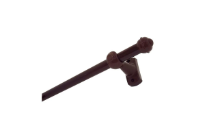 KIT VARAO CORTINA ACO ALPHA 3M PRETO 19MM REF-259