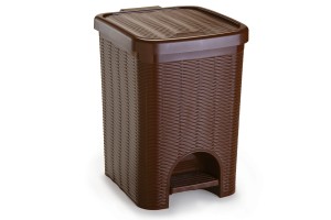 LIXEIRA VIME 12 LTS MARROM REF-163/M