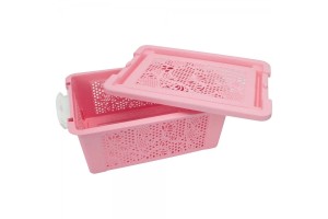 CESTA PLASTICA TAMPA C/ TRAVA REF-CK2558