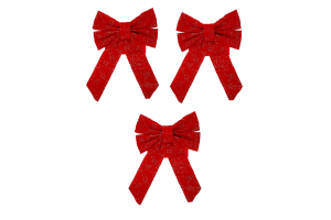 ENFEITE NATALINO LACO 3PCS COM GLITER REF-7015465