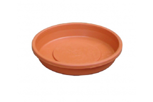 PRATO P/ VASO REDONDO 18CM MARROM REF-126475