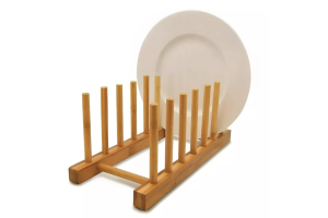 Cozinha Organizada Suporte Material Bambu Para Pratos CoposCozinha Organizada Suporte Material Bambu Para Pratos Copos