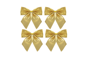 ENFEITE NATAL LACO C/4 UND DOURADO 12X10CM REF-63136001