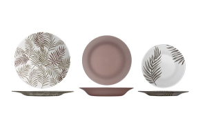 CONJ. DE PRATOS INVITATION DECOR TEMPERADO 18PÇS REF-982361106746