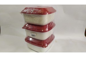 POTE QUADRADO COM 3 PÇS 950ML