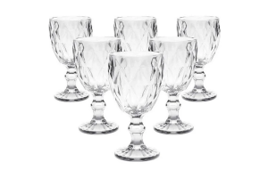 JOGO TACA DIAMOND CRISTAL 300ML C/ 6PCS REF-TP0976