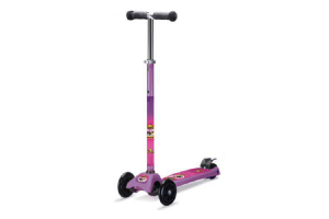 PATINETE 3 RODAS MENINA FUNNY RACING COM FREIO E AJUSTE DE A