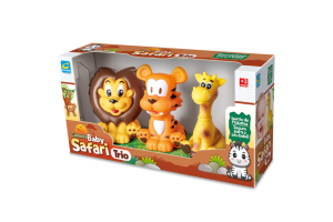 Trio Mordedor Safari - Leãozinho, Girafinha e Tigrinho