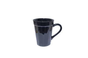 CANECA COPO 120ML CANELADA PRETA REF-51511