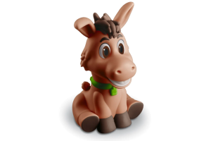 Burrinho Soft Animal de Brinquedo P/ Bebês, Mordedor Macio