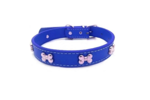 COLEIRA PARA CAES DE COURO 2X45CM REF-7145