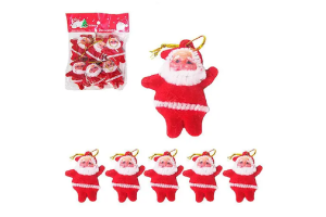 ENFEITE PAPAI NOEL VELUDO 6PCS REF-NTA1465