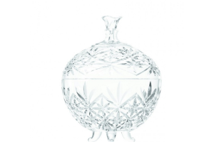 BOMBONIERE DE VIDRO VIVAN 850ML 17,8CM REF-13648 COLORIDO