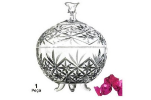 BOMBONIERE DE VIDRO VIVAN 850ML 17,8CM REF-13648