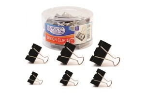 PRENDEDOR DE PAPEL BINDER CLIP 41 MM CX C/ 24 UNID -BRW