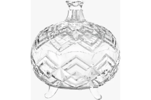 BOMBONIERE DE VIDRO SAMANTHA 390ML 12CM REF-13386