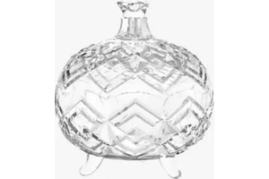 BOMBONIERE DE VIDRO ROZANA 390ML 12CM REF-13385