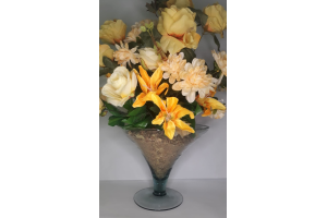 VASO FLOR DE VIDRO GRANDE PRA DECORACAO REF-014