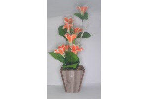 VASO FLOR MADEIRA PRA DECORACAO 53CM REF-028