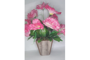 VASO FLOR DE MADEIRA PRA DECORACAO 47CM REF-034