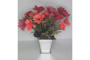 VASO FLOR DE VIDRO PRA DECORACAO 23CM REF-038