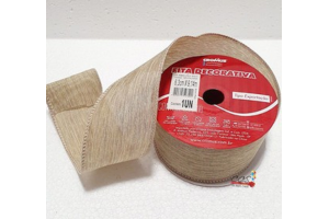 FITA TELA C/ GLITTERN NUDE 6,3CM X 9,14CM REF-63231003