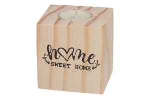 PORTA VELA NATAL PAZ MADEIRA DOURADO 7CM REF-99675