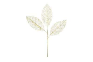 FOLHA ROSA NATAL C/ GLITTER X3 DOURADO 72CM REF-62500002