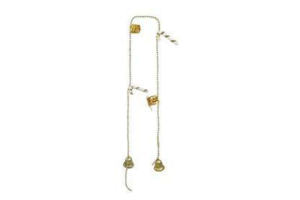 ENFEITE NATAL CORDAO MISTO X6 DOURADO 95CM REF-25081001