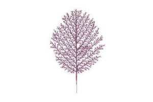 C.FOLHA SAMAMBAIA C/GLITTER ROSA 27CM REF-22046005