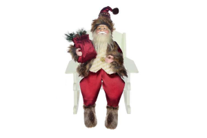 BONECO NATAL PAPAI NOEL SENTADO BORDO DO REF-72766001