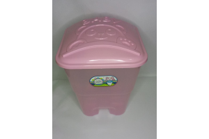 LIXEIRA BABY TRANSPARENTE ROSA REF-093