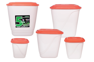 CONJ. MANTIMENTOS 5PÇS BRANCO REF-6651