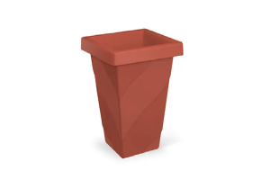 VASO ELEGANCE QUADRADO 16,5L TERRACOTA REF-6870