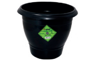 VASO REDONDO GRANDE 15L PRETO REF-6618