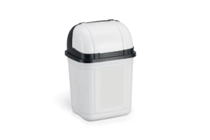 LIXEIRA RETRATIL 4 LTS PRETA REF-130/P