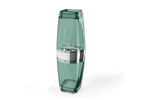 PORTA ESCOVA COM TAMPA PREMIUN VERDE AGUA METALIZADO REF-UZ526-VAMT