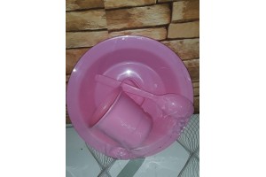 LANCHE FELIZ C/ 3 PCS PRATO, CANECA E COLHER ROSA REF-02106