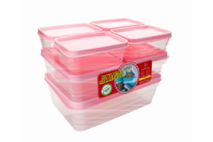 KIT COM 7 POTES RETANGULARES FRESH SORTIDO REF-8008-9