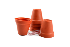 VASO PLASTICO MARRON T-7 TERRACORA 6X7CM REF-43565