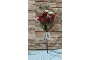 B. ROSA MINI X18 CREME OUTONO VERMELHO 32CM REF-39003004