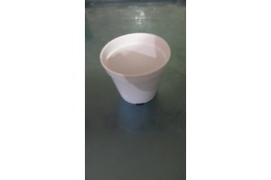 PLASTICO VASO POTE T7 BRANCO 6X7CM REF-52470