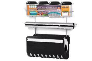 PORTA CONDIMENTOS C PAP DUP CR CL PRETO REF-317-7 NIQUELART