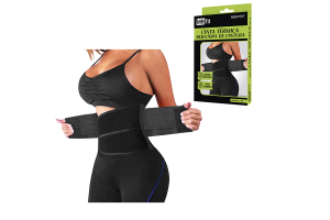 CINTA TERMICA REDUTORA DE CINTURA PRETA AJUSTAVEL NA CAIXA