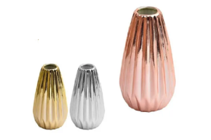 VASO DE CERAMICA METALIZADA 9.5X6CM REF-FFBZ18213